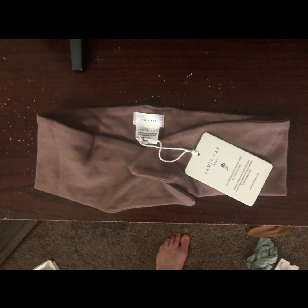 Jamie Kay Organic Cotton Headband: Gray Purple